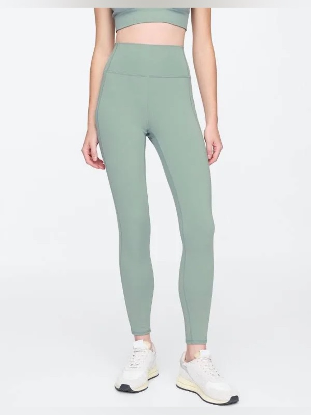 GAP FIT - Light Sage Green 2 pc Outfit - Half Zip Shirt XL & Matching Leggings L - Picture 10 of 13